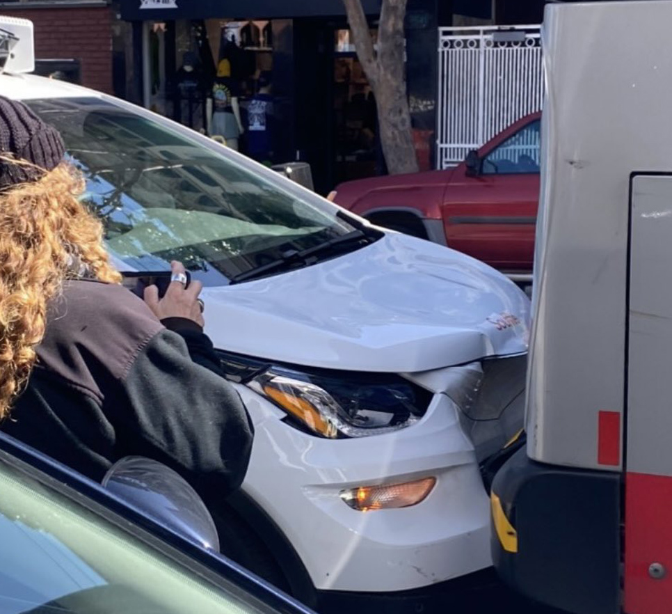 Chevy-Bolt-GM-Cruise-driverless-car-accident-San-Francisco-bus